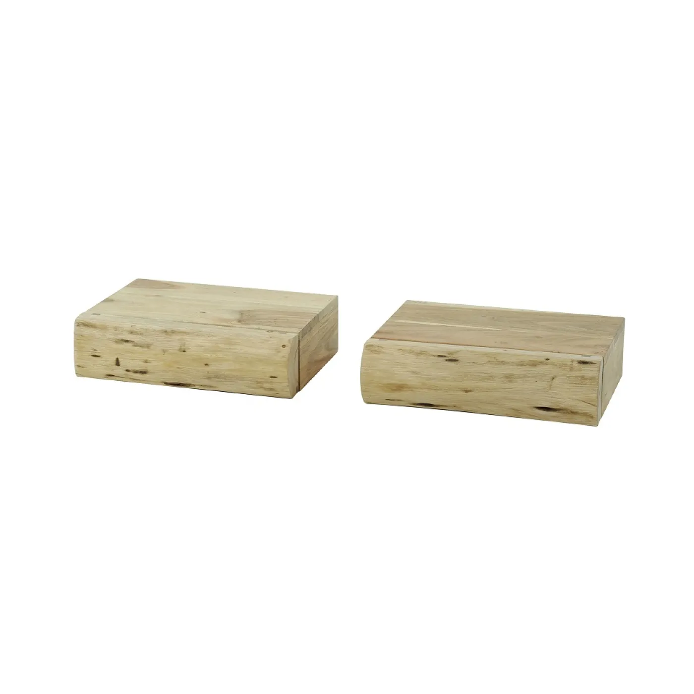 Nachttisch Nivia 2er Set | mit Schubkasten | Akazie massiv | 30x20 cm