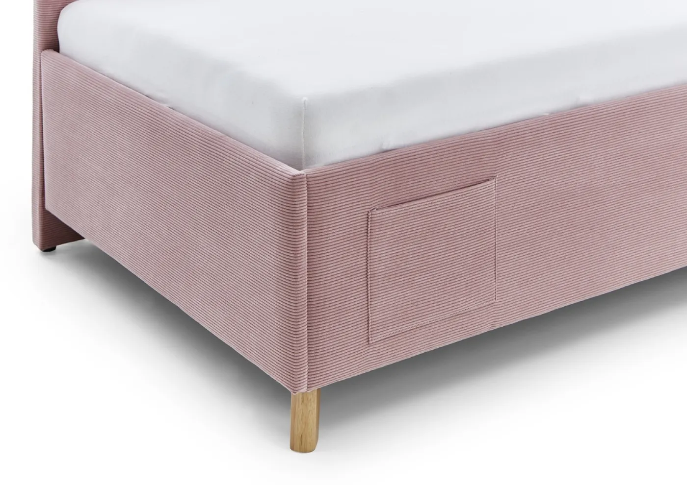 Polsterbett Cool | rose | 120 x 200 cm | mit Rückenteil & mit Matratze