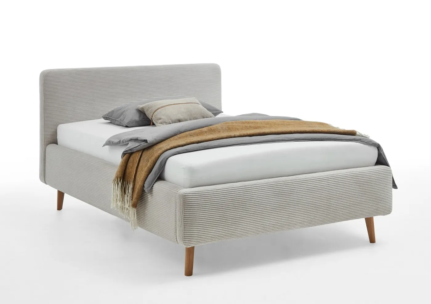 Polsterbett Mattis Cord | beige | 140/160/180 x 200 cm | verschiedene Größen