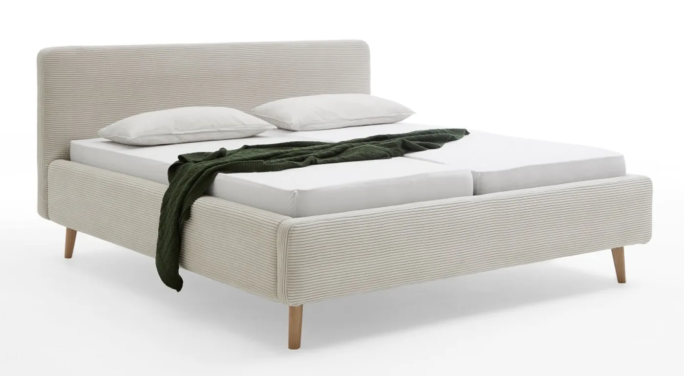 Polsterbett Mattis Cord | beige | 140/160/180 x 200 cm | verschiedene Größen