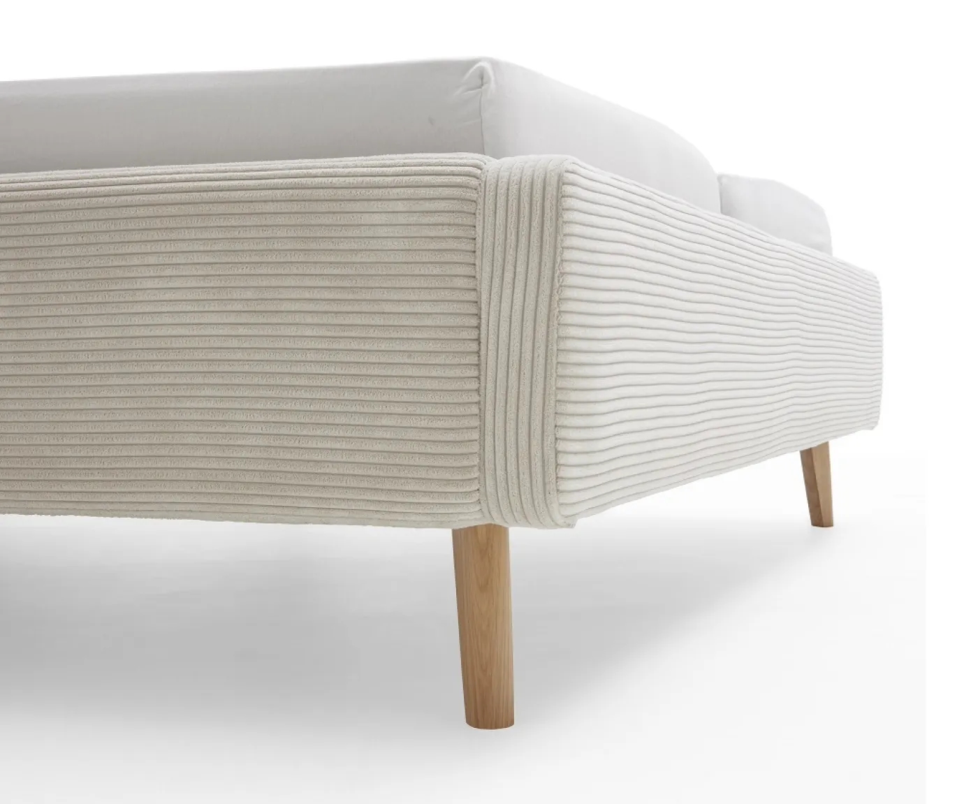 Polsterbett Mattis Cord | beige | 140 x 200 cm | ohne Lattenrost & Bettkasten