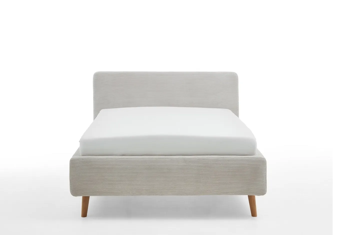 Polsterbett Mattis Cord | beige | 160 x 200 cm | ohne Lattenrost & Bettkasten