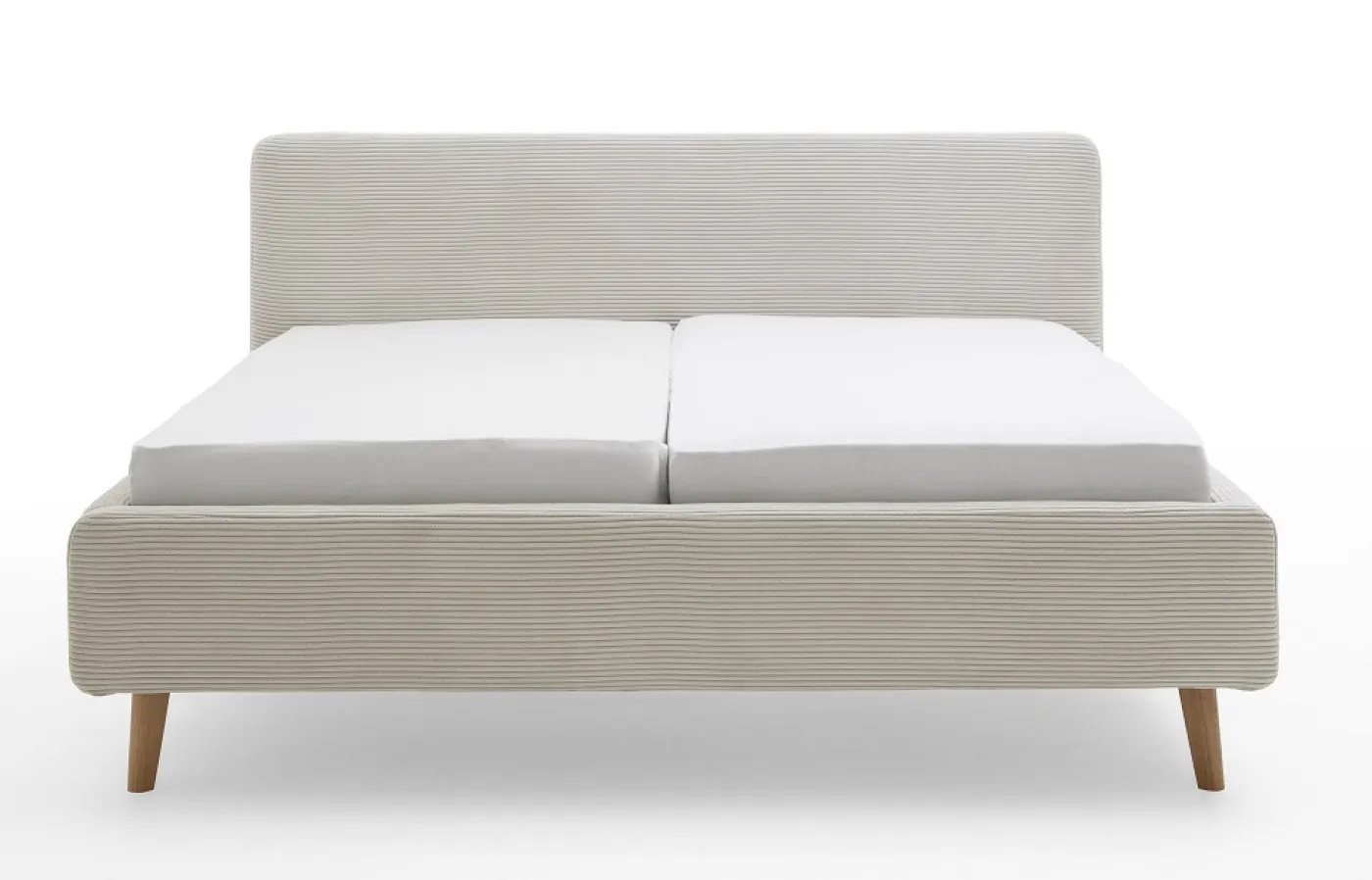 Polsterbett Mattis Cord | beige | 160 x 200 cm | ohne Lattenrost & Bettkasten