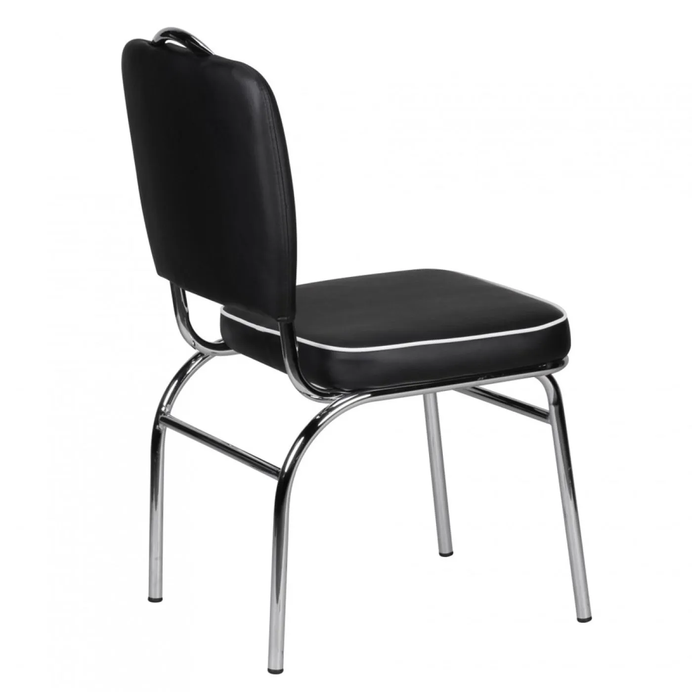 Polsterstuhl Deni | Retro Vintage | schwarz / weiß