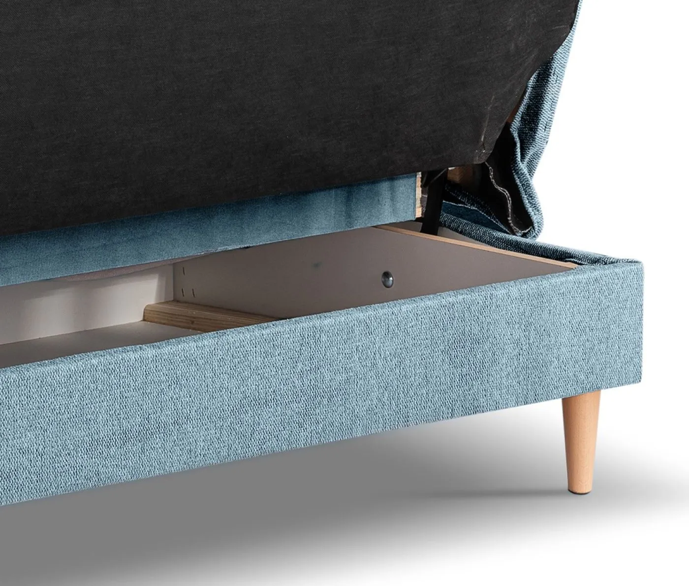 Schlafsofa 3-Sitzer Bono | 199cm | Strukturstoff | blau