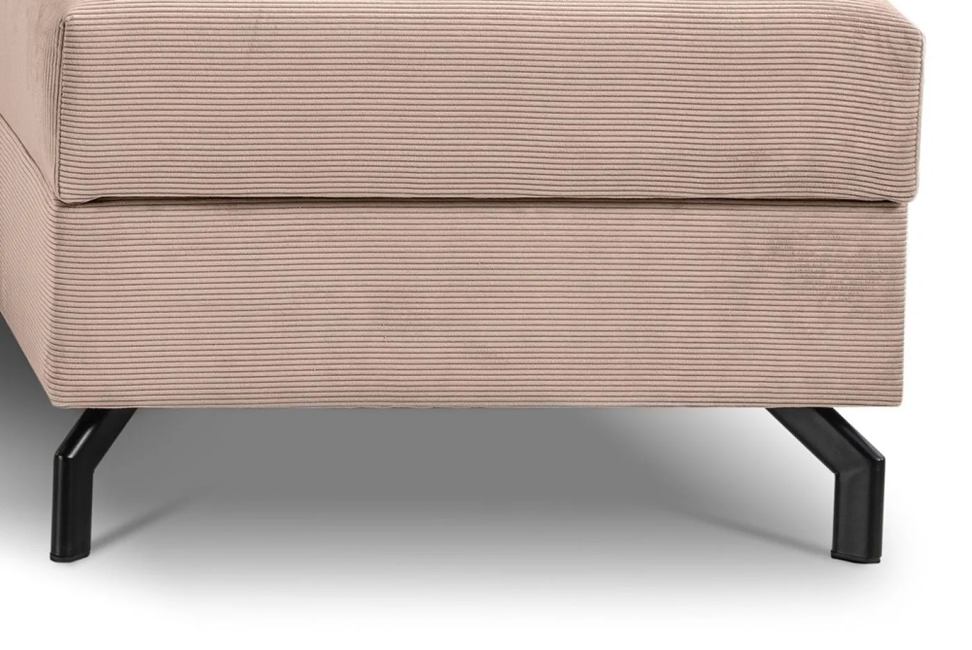 Schlafsofa Marti L-Form rechts | 230cm | Cord | altrosa