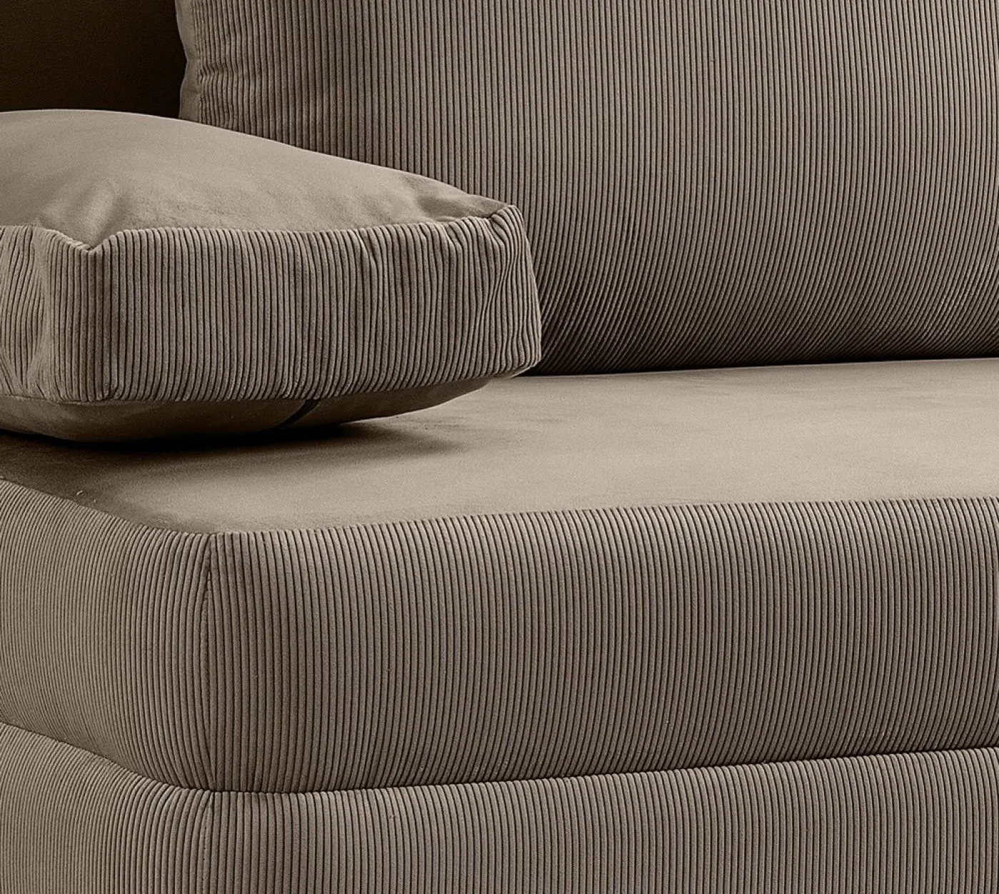 Schlafsofa Sorto 2,5-Sitzer | 200cm | Cord | braun-beige
