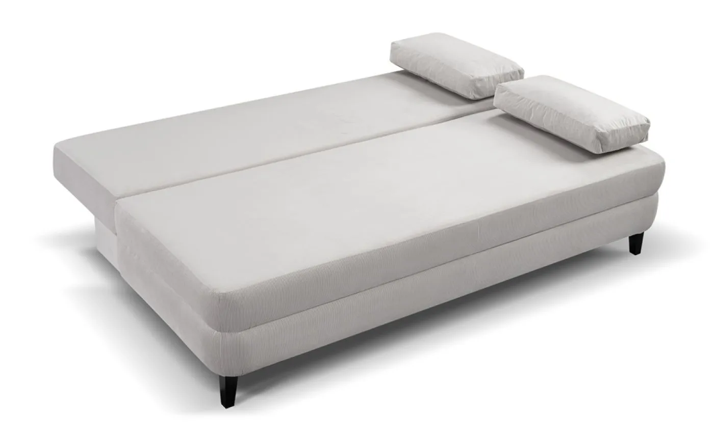 Schlafsofa Sorto 2,5-Sitzer | 200cm | Cord | hellgrau