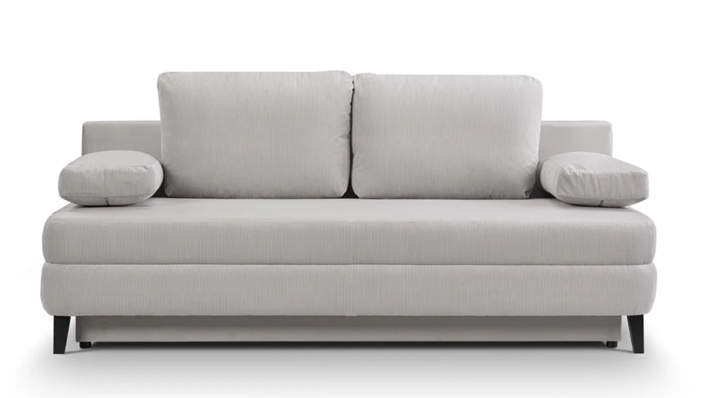 Schlafsofa Sorto 2,5-Sitzer | 200cm | Cord | hellgrau