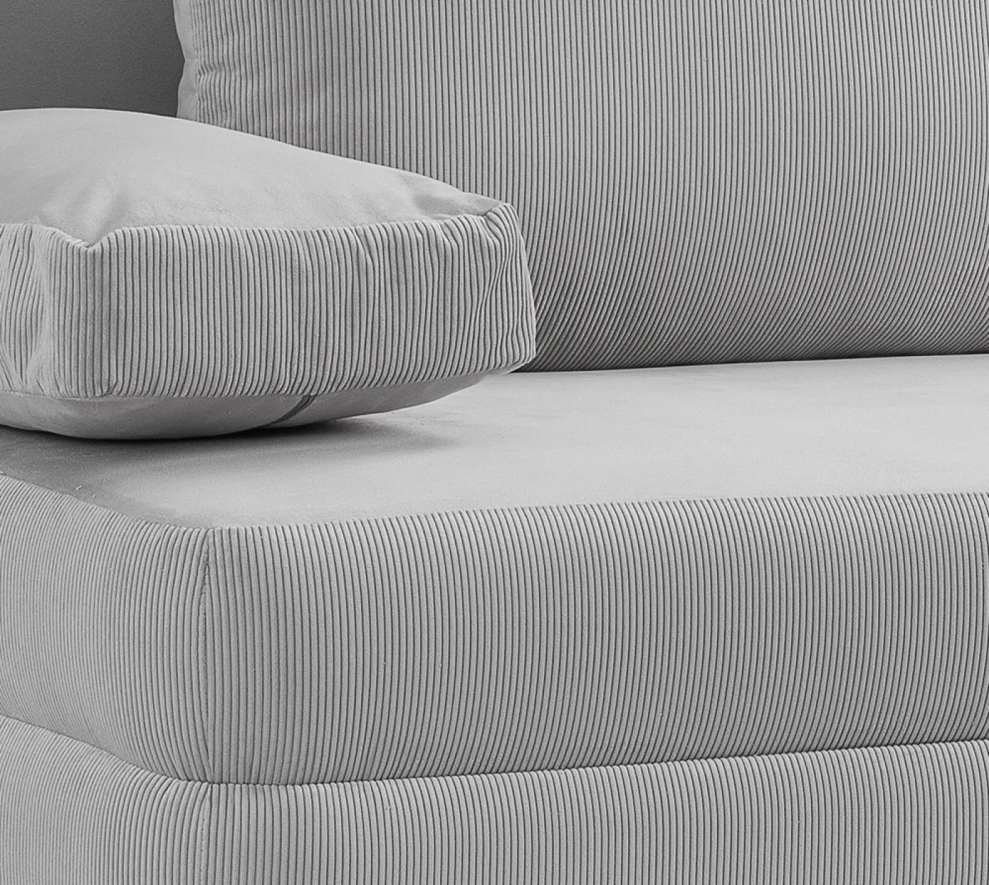 Schlafsofa Sorto 2,5-Sitzer | 200cm | Cord | hellgrau