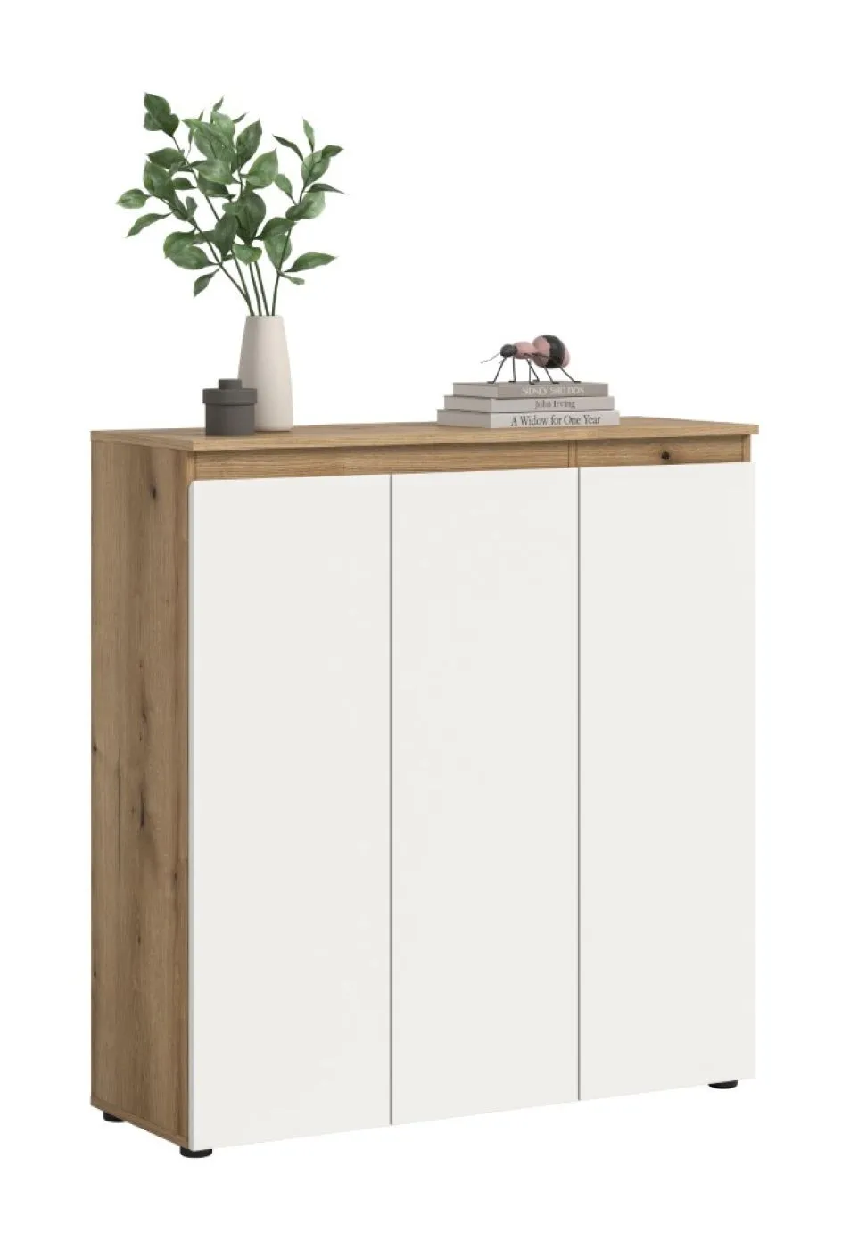 Schrankkombination Scarpa | 2-teilig | weiß / Evoke Eiche