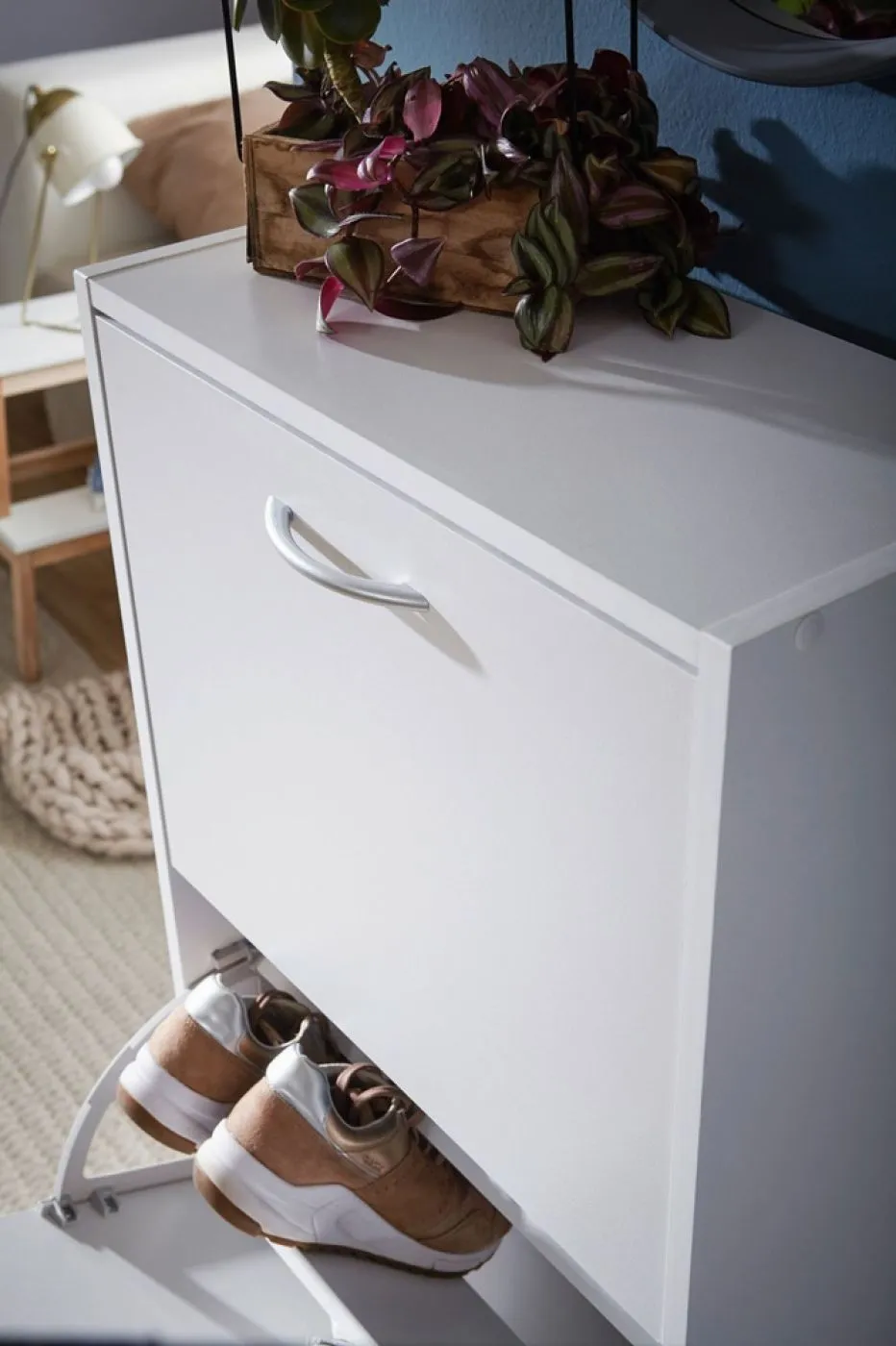 Schuhbank Schuhschrank Addison | mit Klappe | weiß