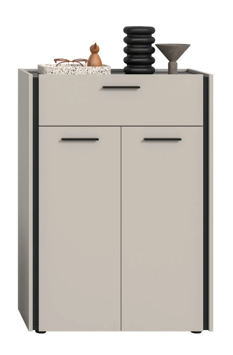 Schuhschrank Emil | Kaschmir / schwarz
