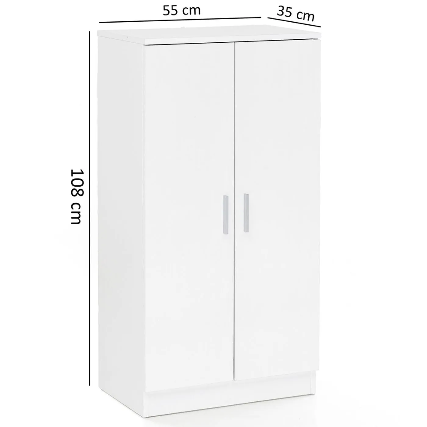 Schuhschrank Kerin | mit 2 Türen | weiß