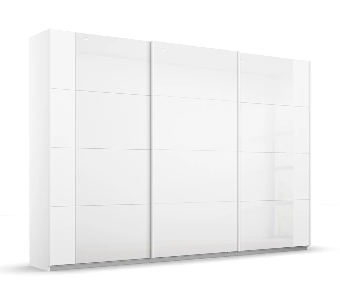Schwebetürenschrank Artemis | mit Glastüren | alpinweiß / weiß | 271 x 210 x 62 cm