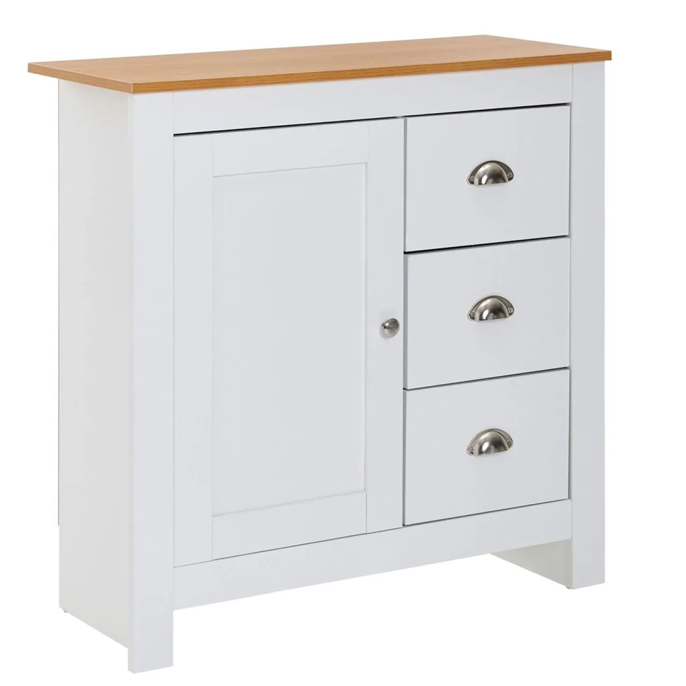 Sideboard Kommode Liam | weiß / braun
