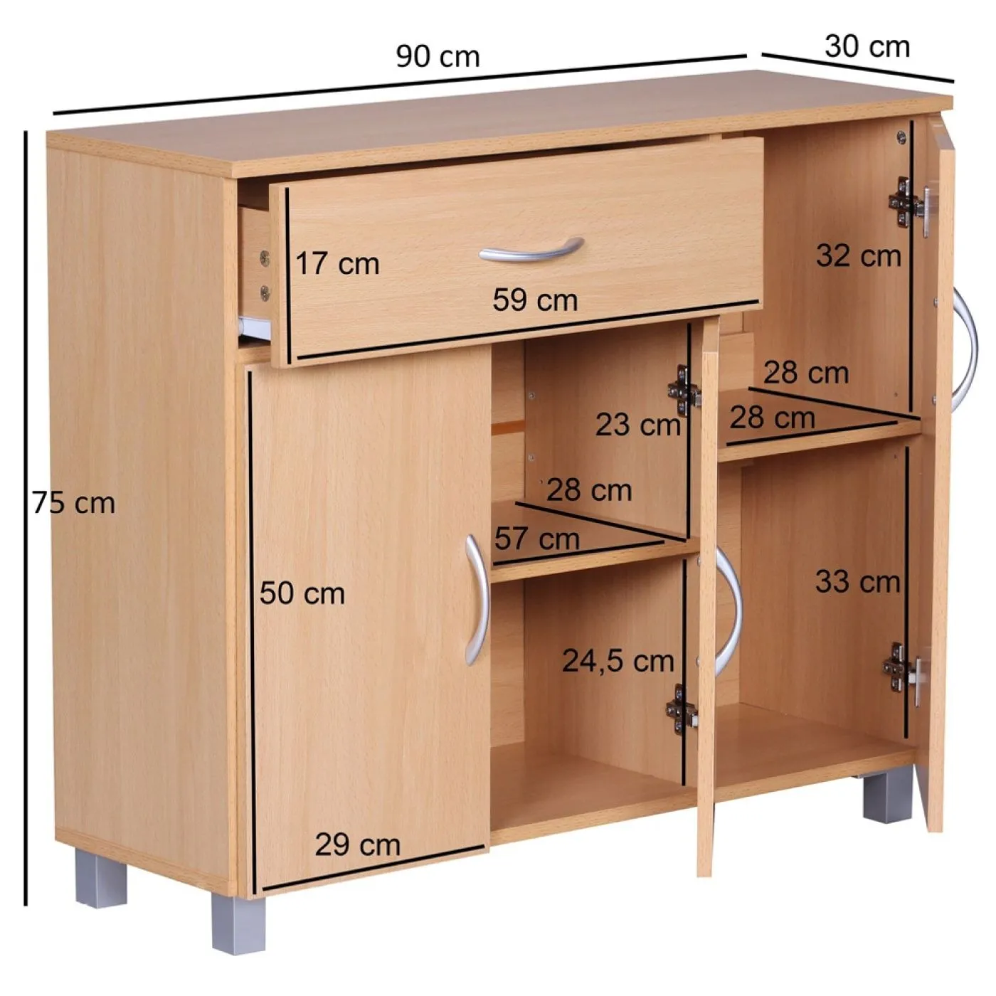 Sideboard Dea Buche | braun