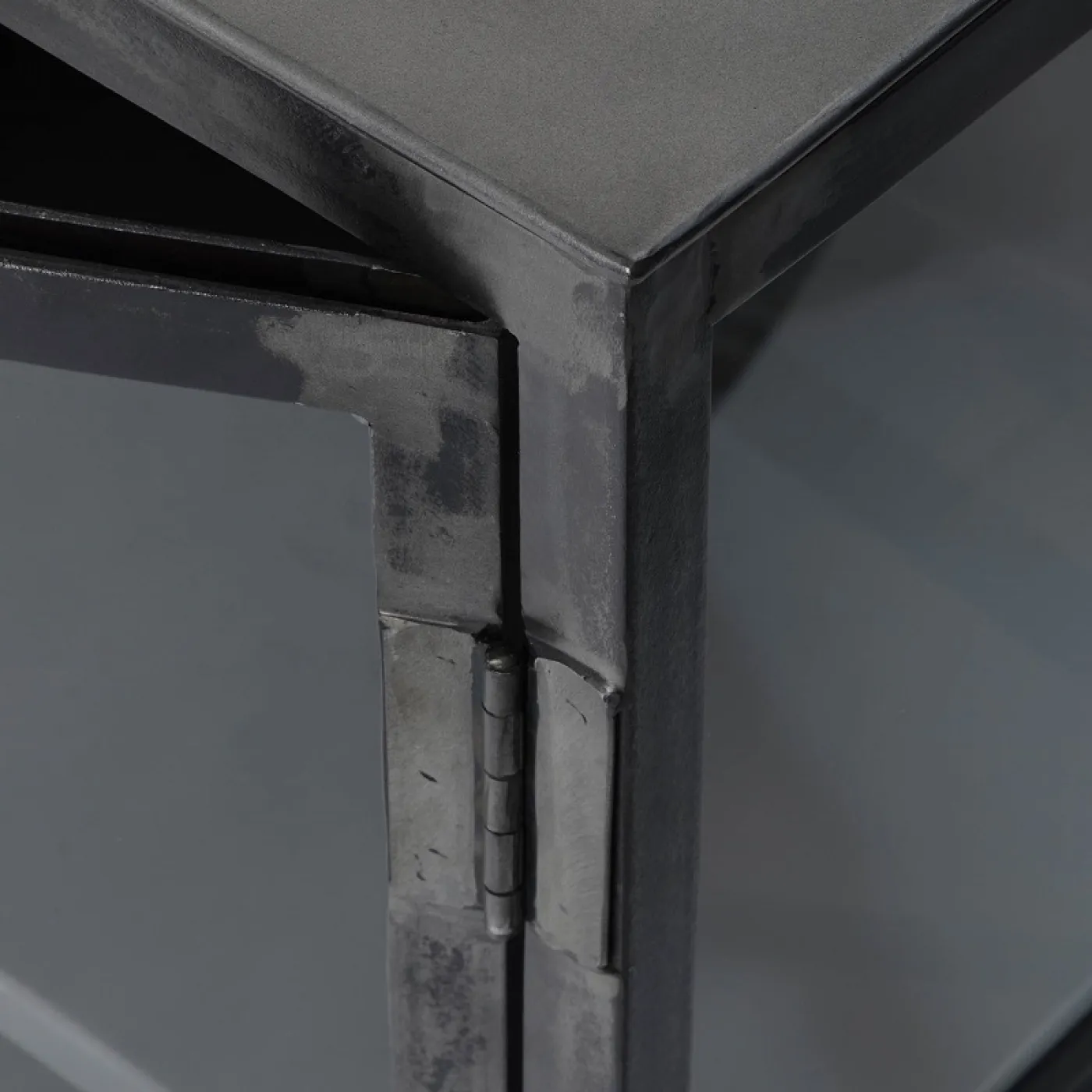 Sideboard Edfu | Glas & Metall | Vintage anthrazit