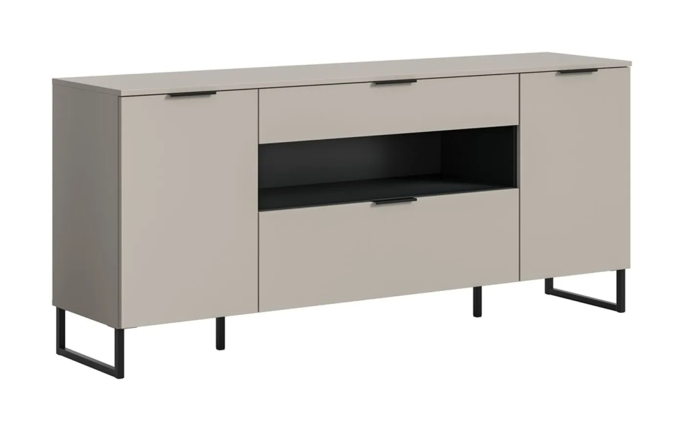 Sideboard Noida | Kaschmir / schwarz