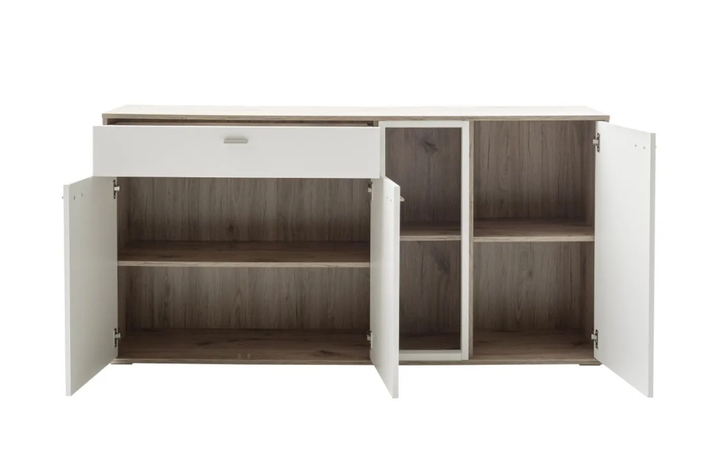 Sideboard Santerno | Soft white / Viking Oak | ohne Beleuchtung
