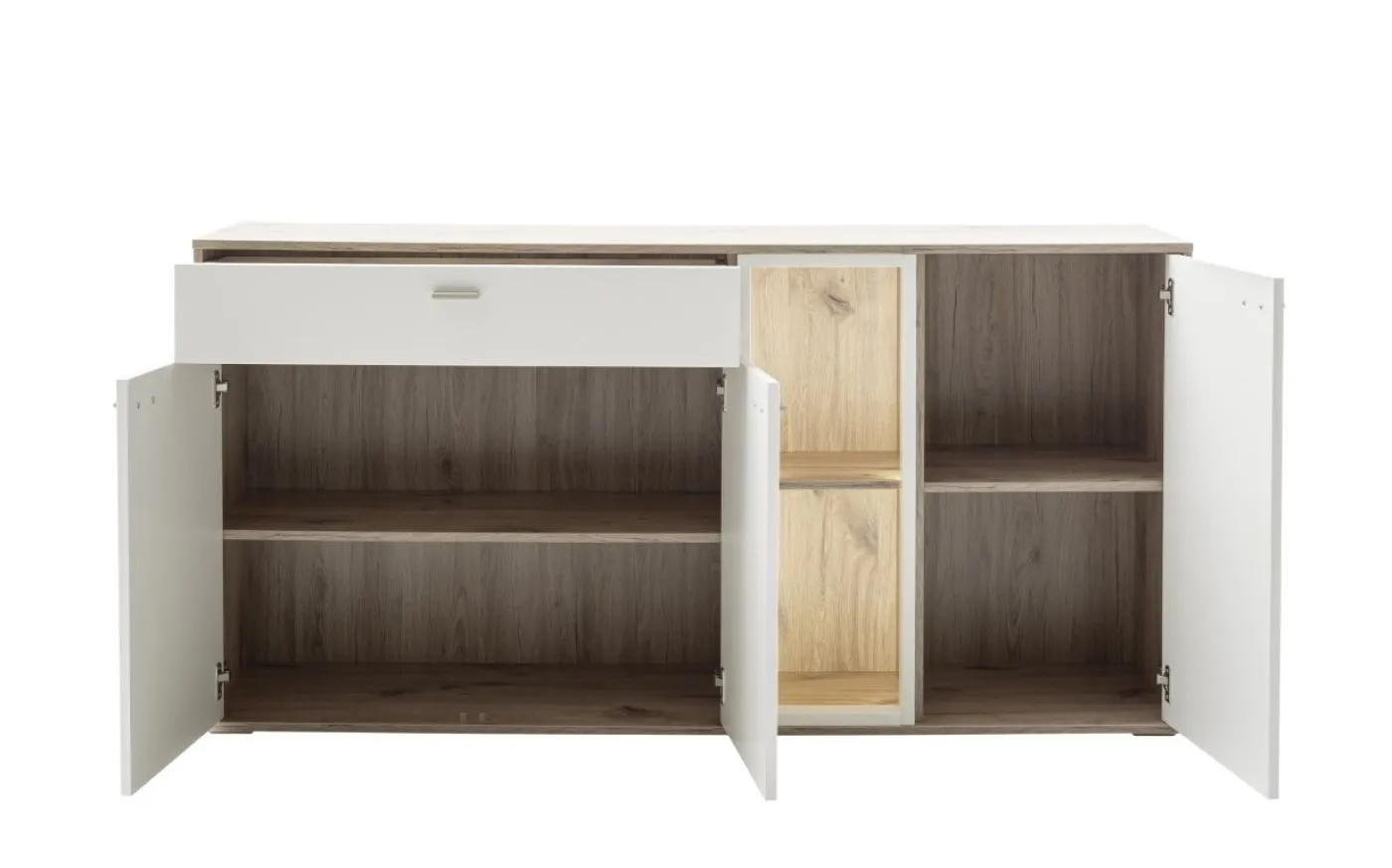 Sideboard Santerno | Soft white / Viking Oak | ohne Beleuchtung