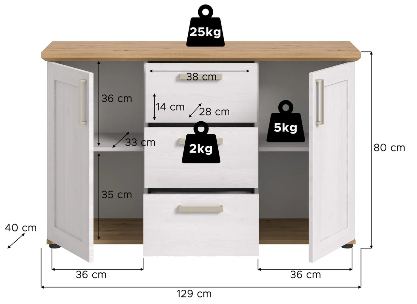 Sideboard Verona | Sibiu Lärche