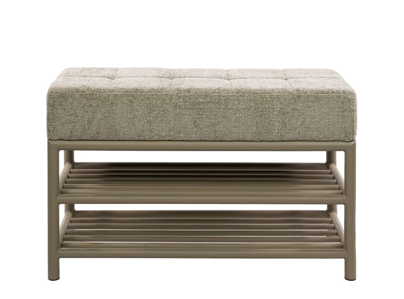 Sitzbank Schuhbank Shio | mit gepolsterter Sitzfläche | 85cm | beige