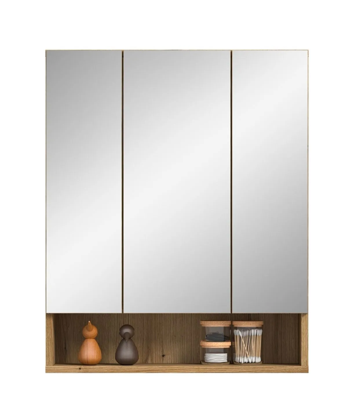 Spiegelschrank Aqua | mit offenem Fach | Evoke Oak