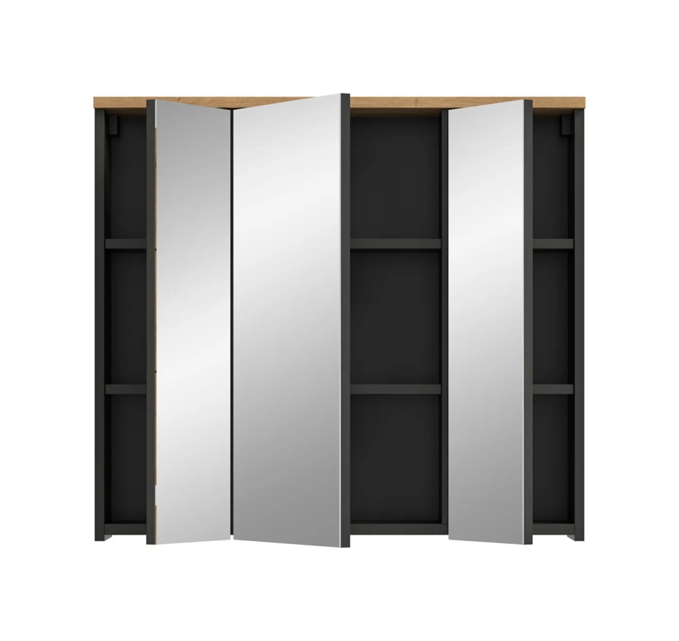 Spiegelschrank Canu | Artisan Eiche / Basalt grau | optional Beleuchtung