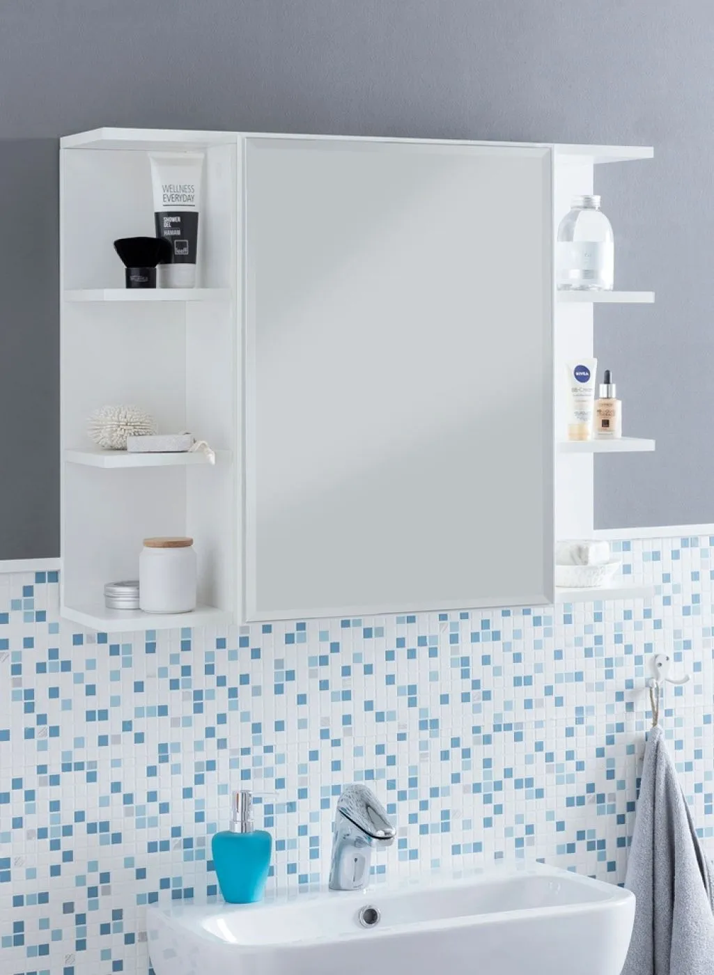Spiegelschrank Hängeschrank Zero | weiß