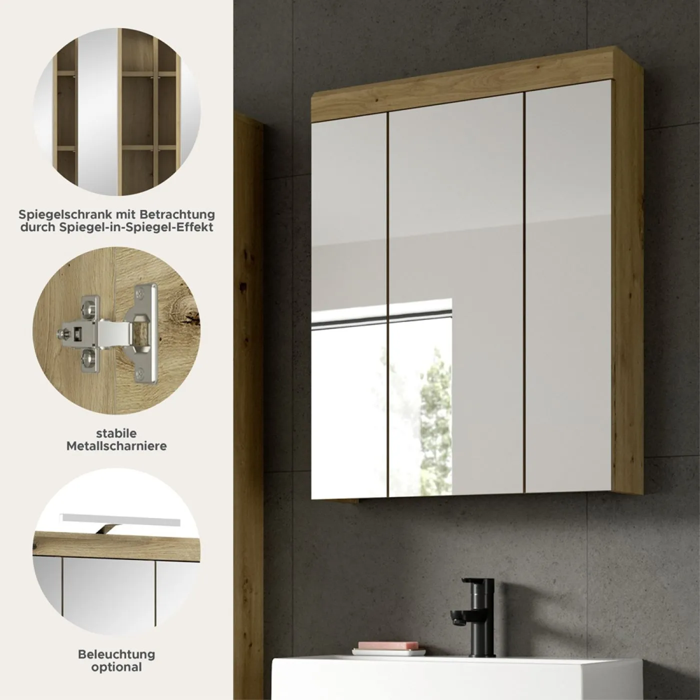 Spiegelschrank Scout | Artisan Eiche
