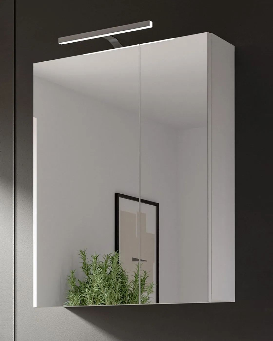 Spiegelschrank Vira | weiß | ohne Beleuchtung 60x77x18
