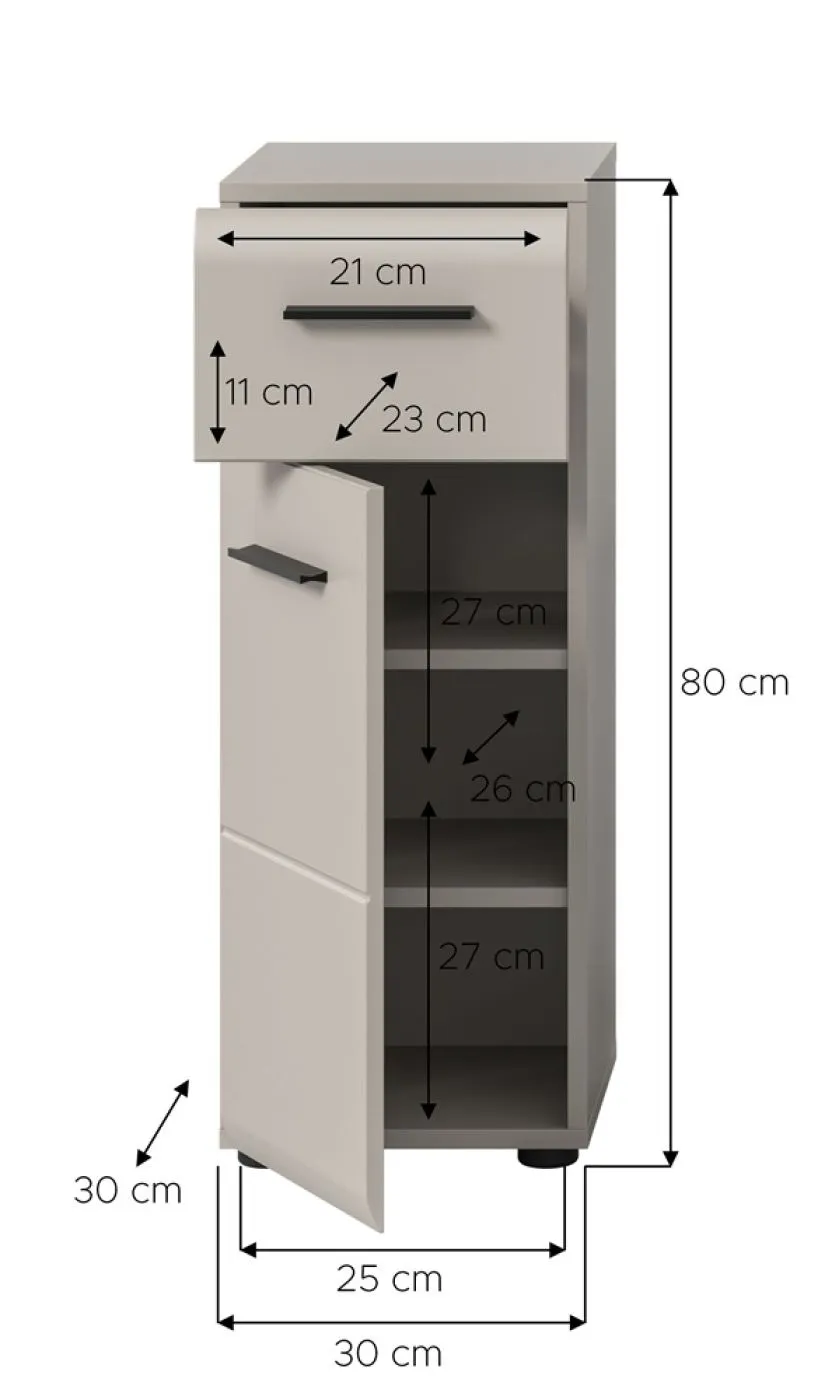 Standschrank halbhoch Ice | Kaschmir