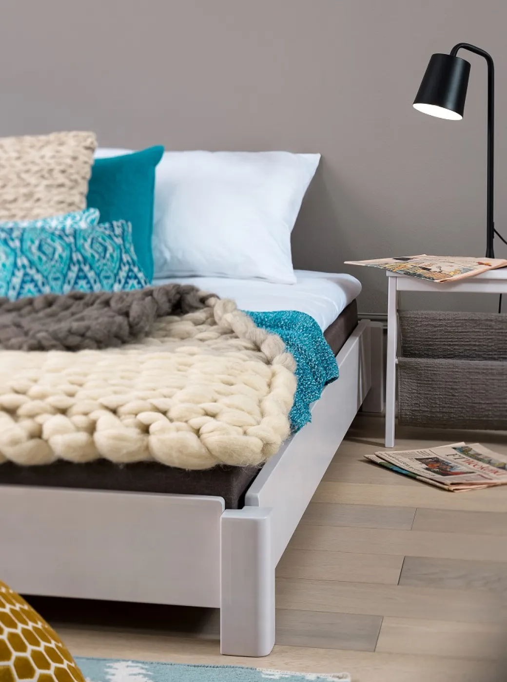 Stapelbett Freesia | 2er Set | Buche massiv | weiß lackiert | 100x200
