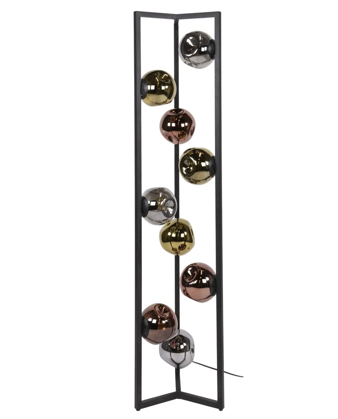 Stehlampe Jinjin | 9-flammig | Artic schwarz