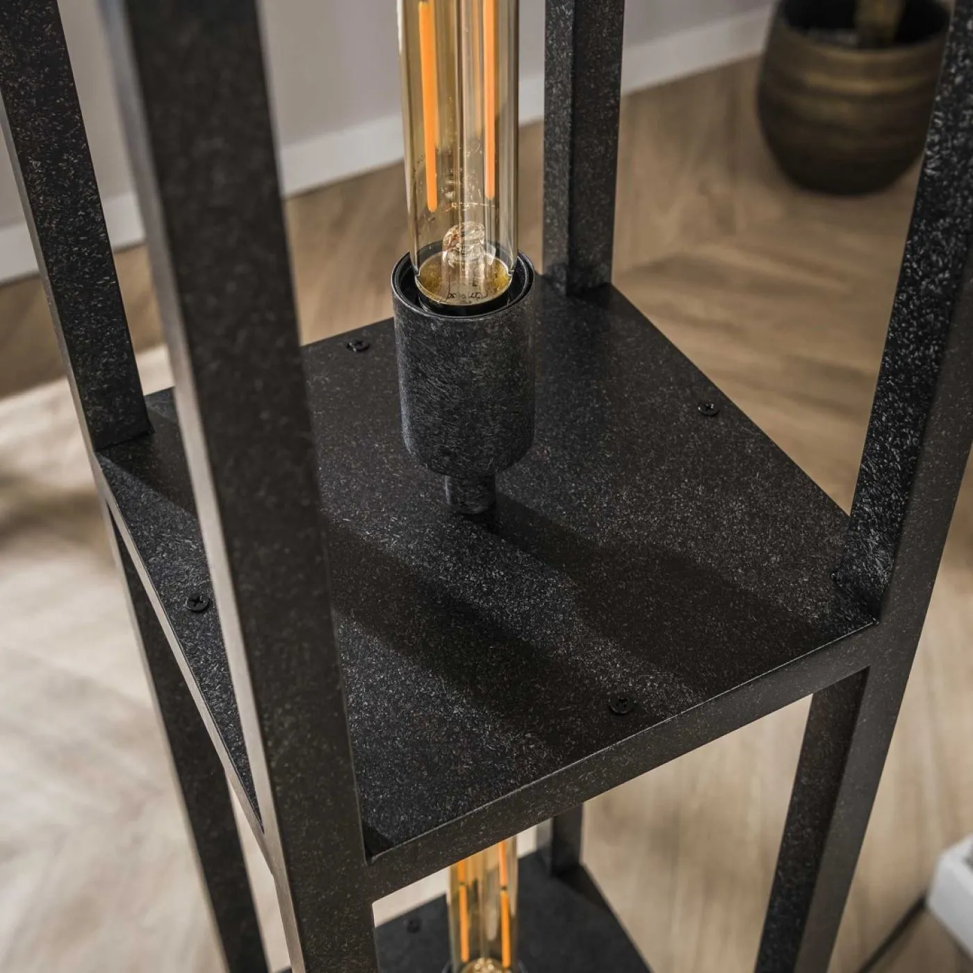 Stehlampe Story | 4 Leuchten | Metall | Artic schwarz | 160 cm