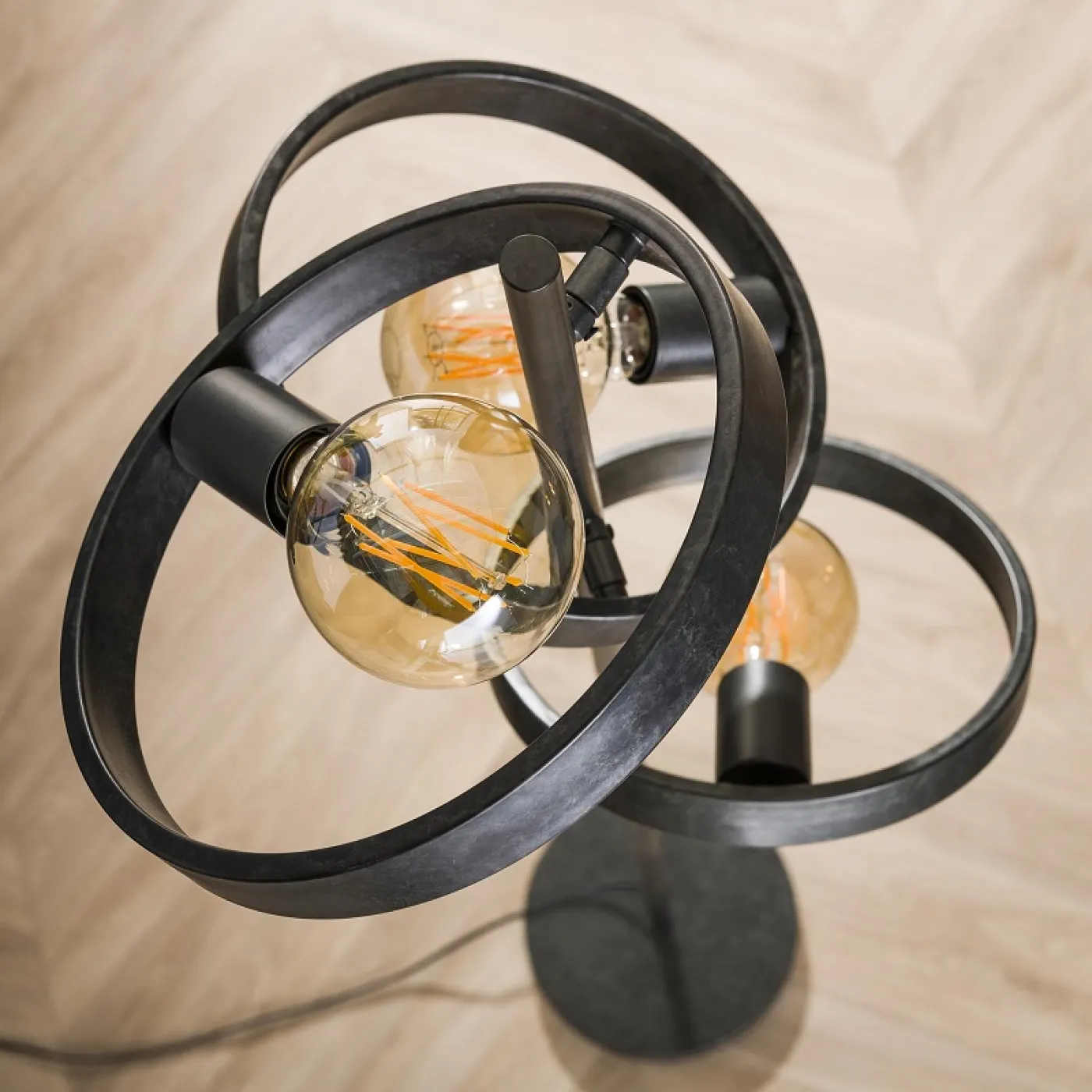Stehlampe Yoko | 3 Leuchten | Metall | Charcoal
