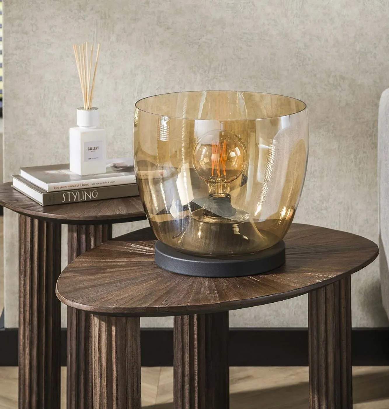 Stehlapme Pad | Glas & Metall | Amber