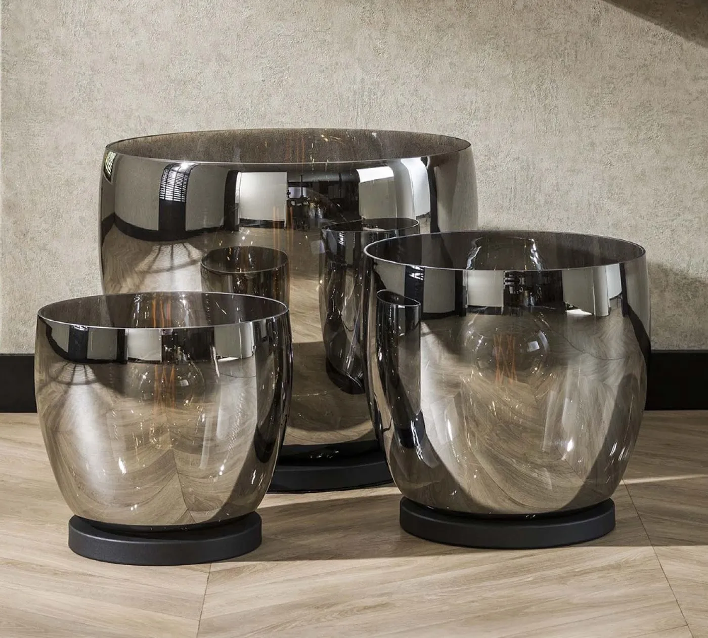 Stehlapme Pad | Glas & Metall | Smoke grau