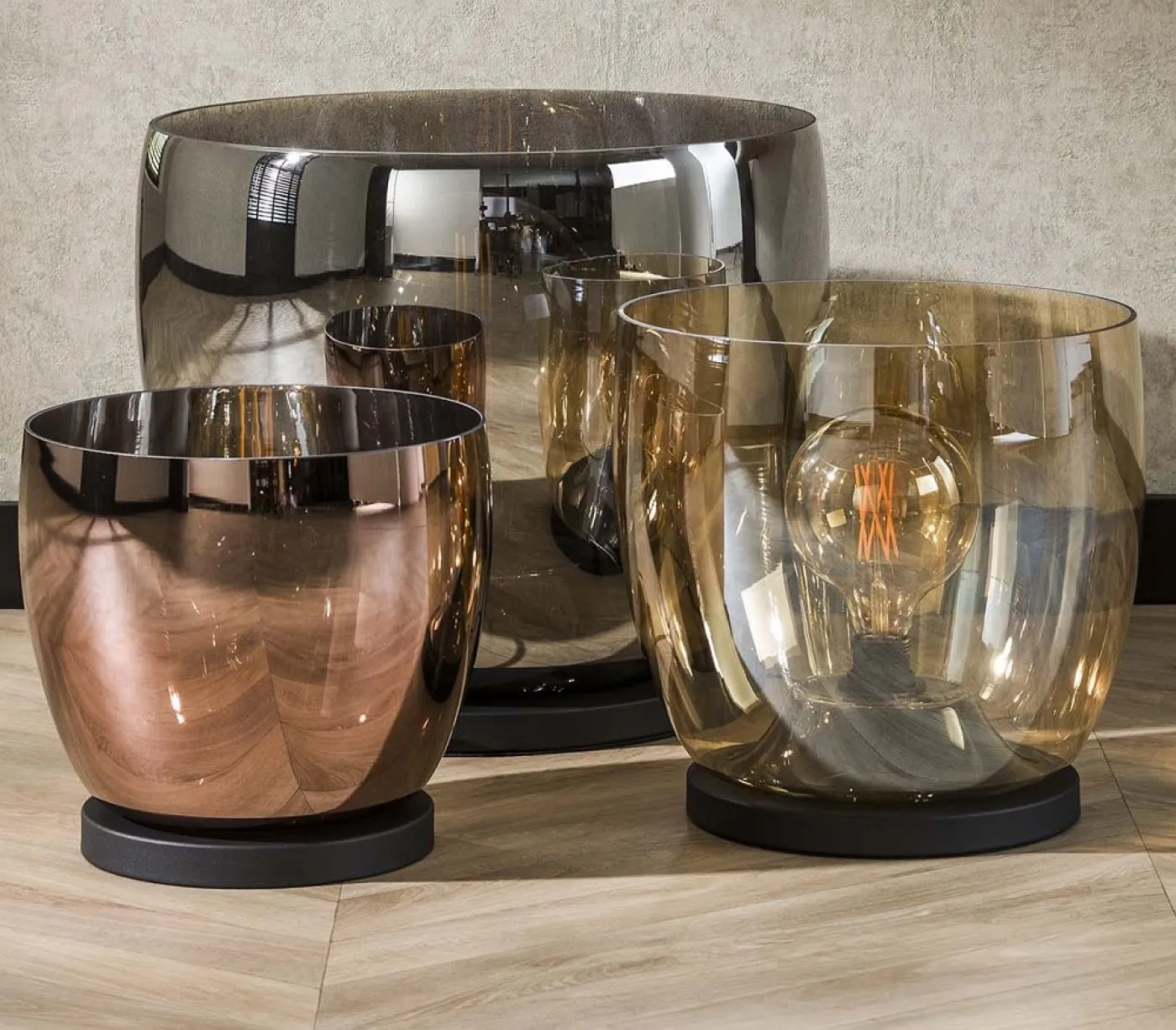 Stehlapme Pad (XL) | Glas & Metall | Smoke grau