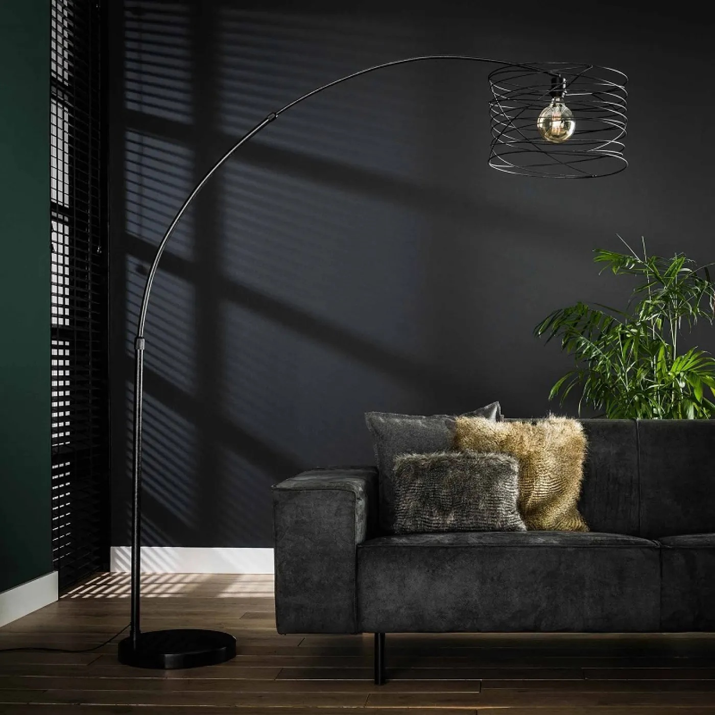 Stehleuchte Elit | Bogen | charcoal