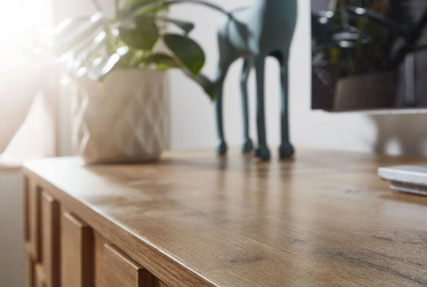 TV-Board Checka | Eiche | braun