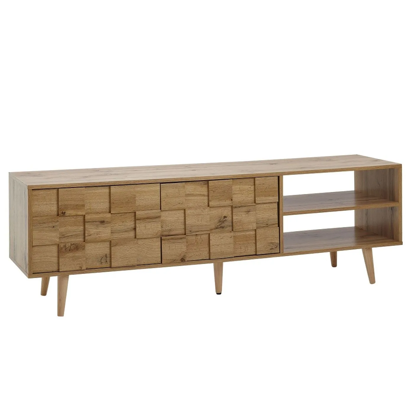 TV-Board Checka | Eiche | braun