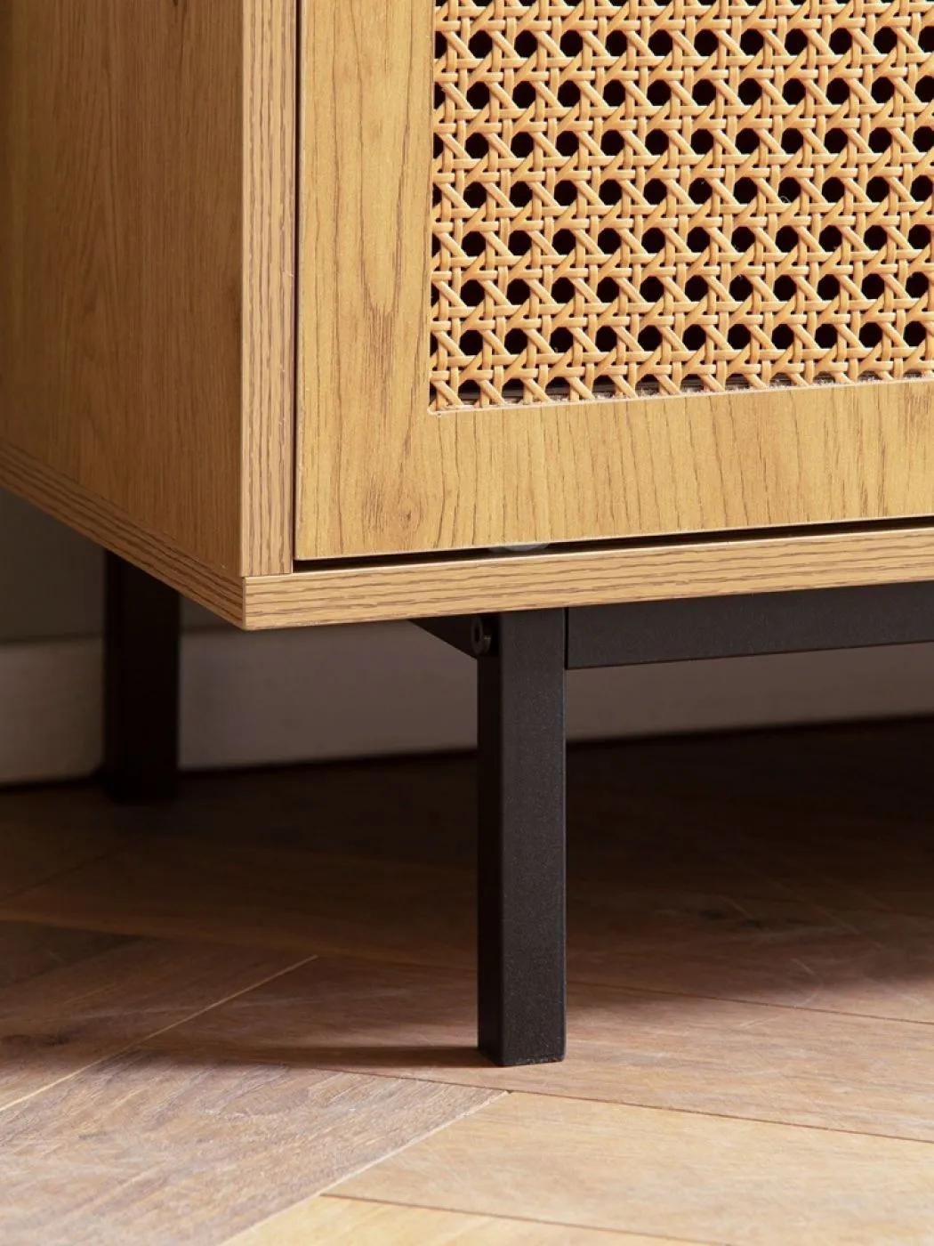 TV-Board French | Geflecht | braun / schwarz