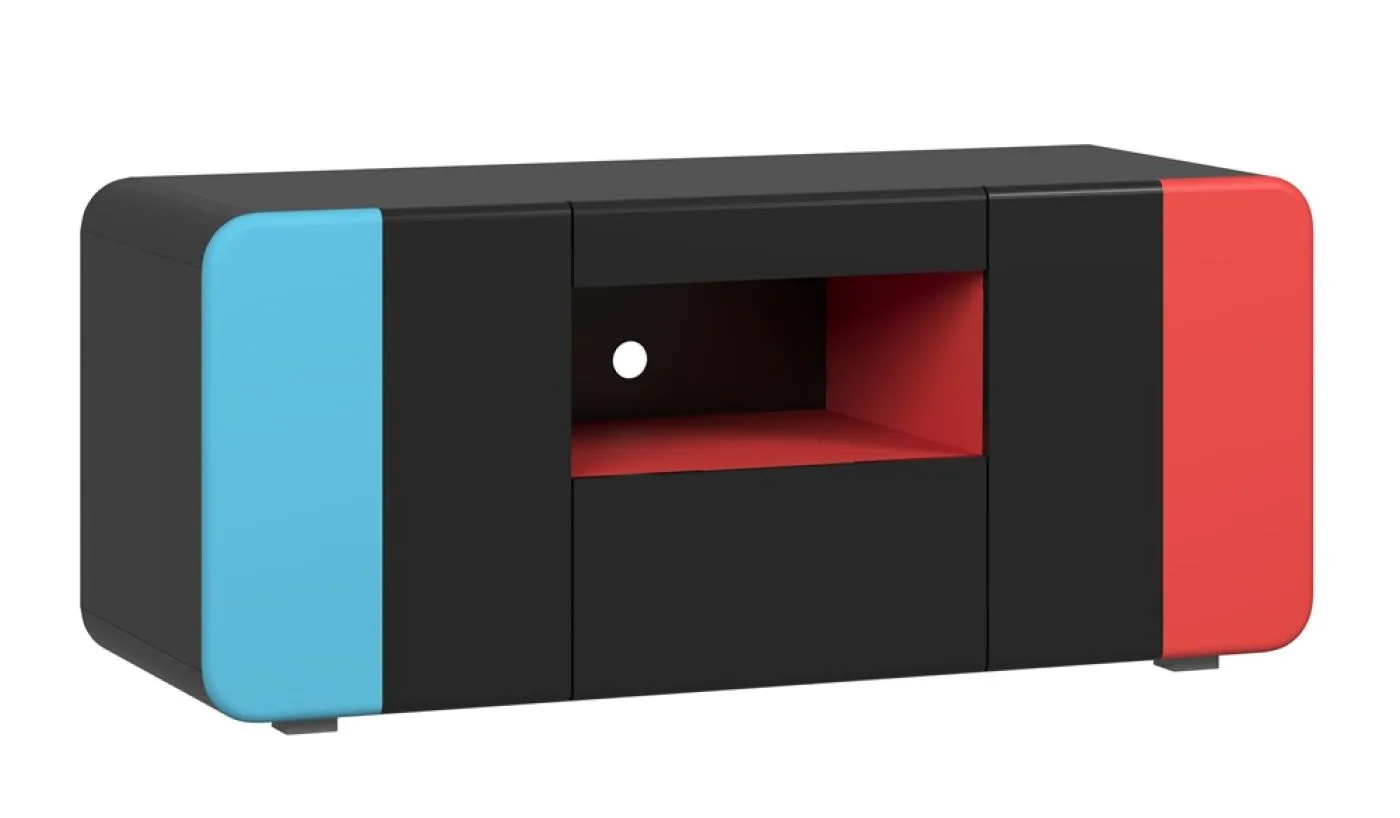 TV-Board Level Up, schwarz, rot, blau – Ansicht 2