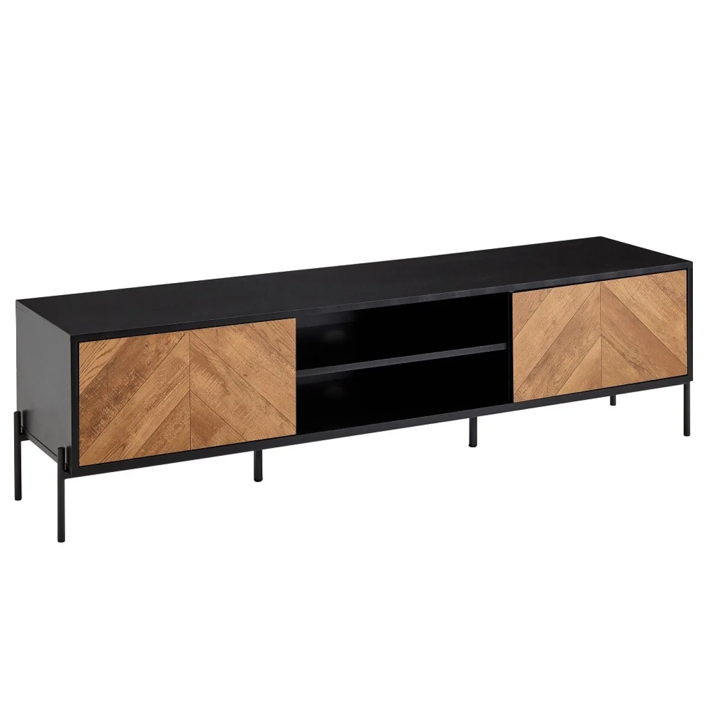 TV-Board Satia | Eiche | schwarz