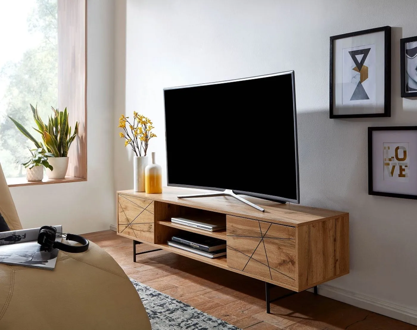 TV-Board Sketch | Eiche | braun