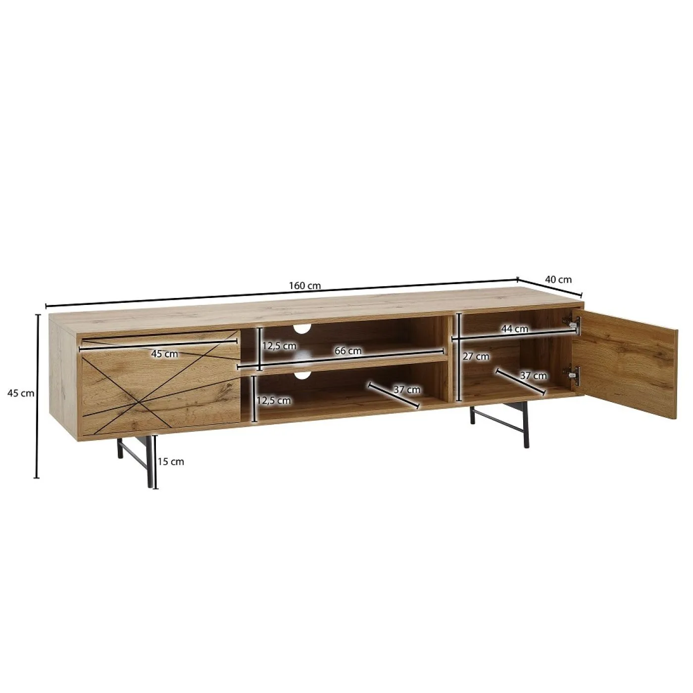 TV-Board Sketch | Eiche | braun