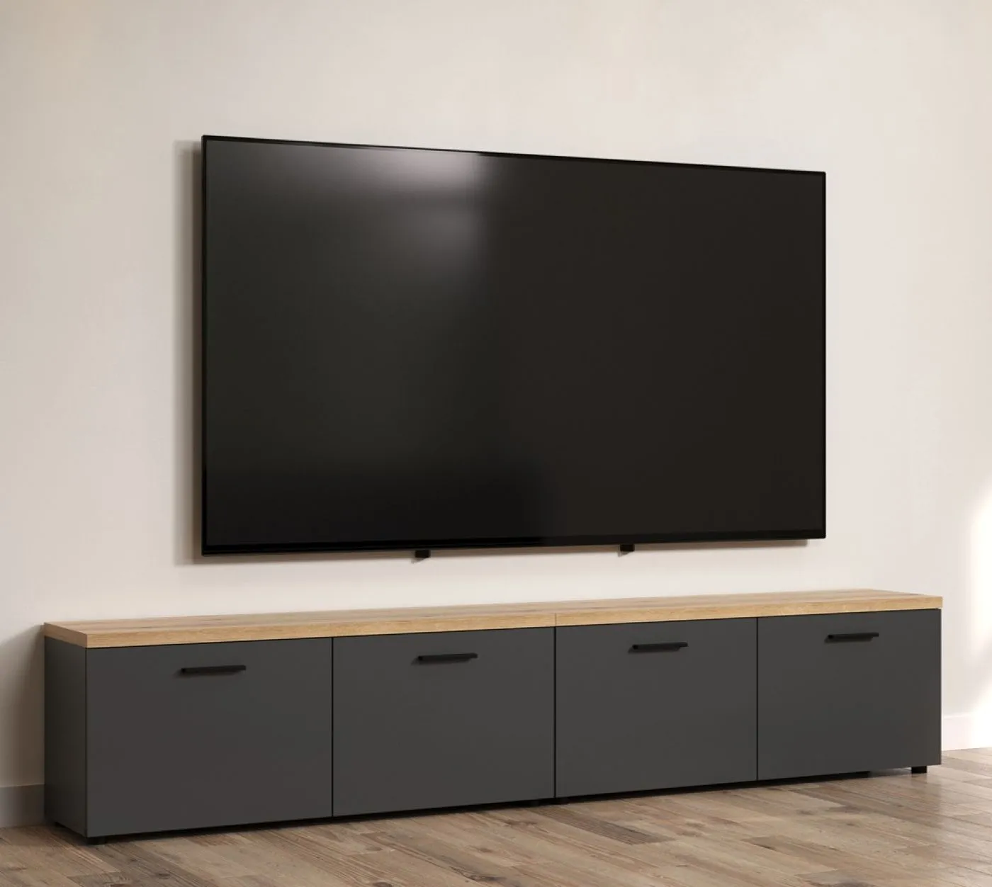 TV-Möbel Baggio | Anthrazit / Coast Evoke Oak | 2-teilig