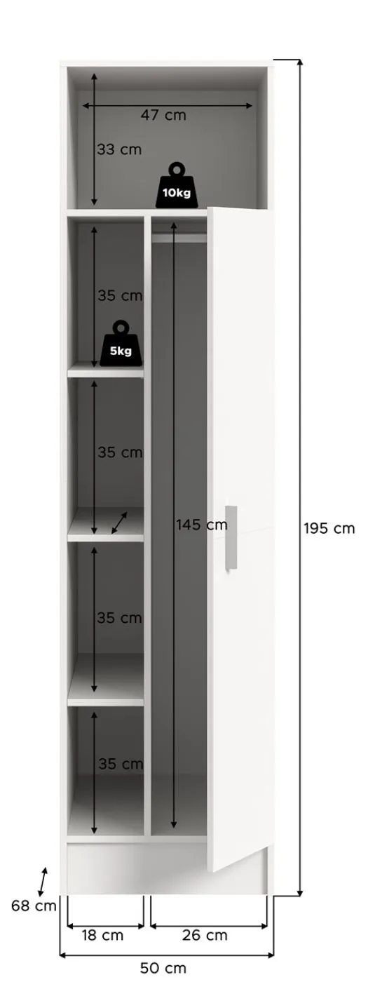 Universalschrank/Badezimmerschrank Free | weiß